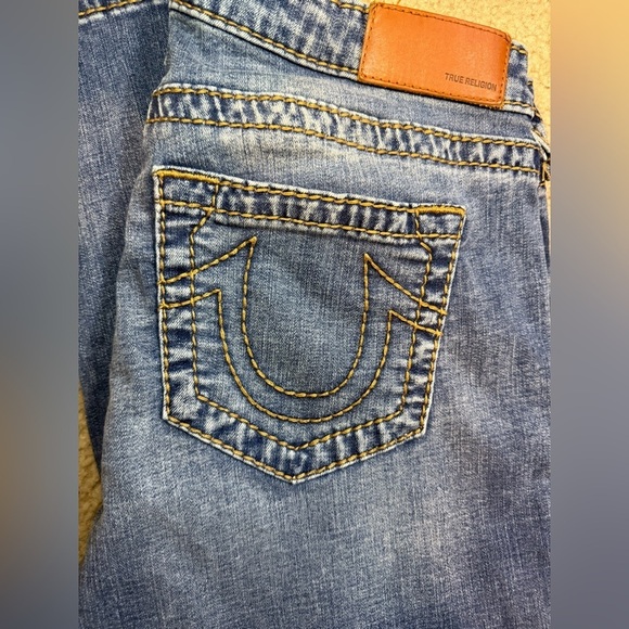 True Religion Blue Skinny Jeans with Distressed Vintage Look: size 31 - Picture 7 of 7